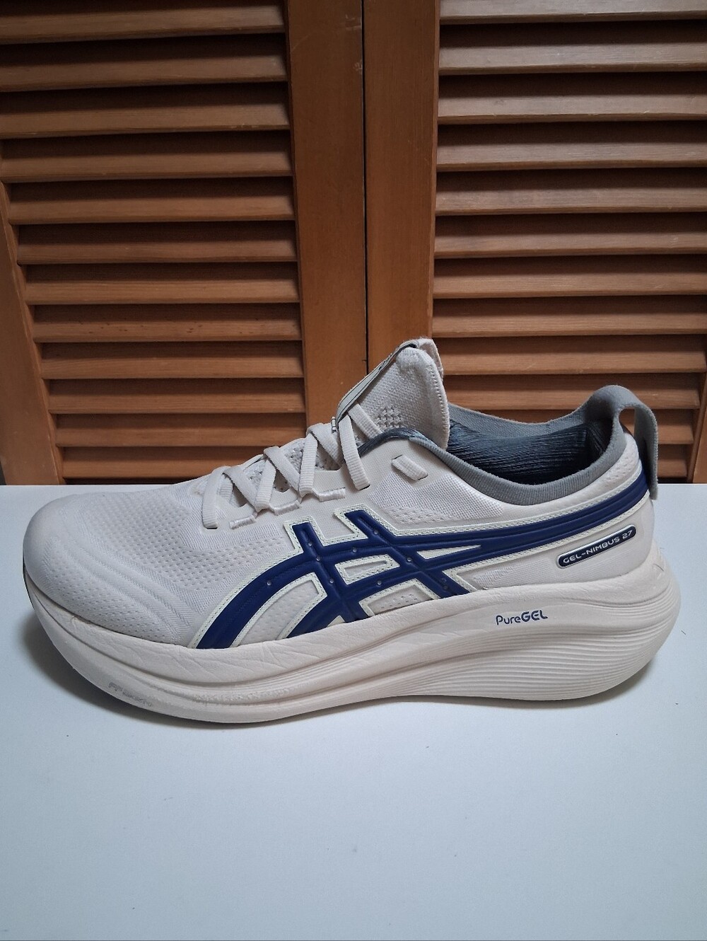 Asics Gel-Nimbus 27 ATC Asics Track Club Birch/Indigo Men's Size 12.5